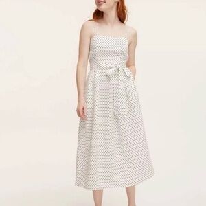 Kate Spade White and Black Polka Dot Midi Dress